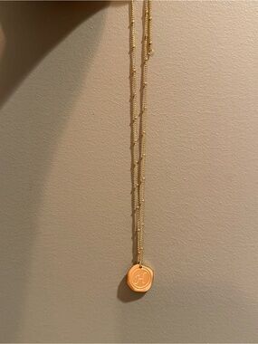 Savvy Cie Gold H Initial Pendant Necklace